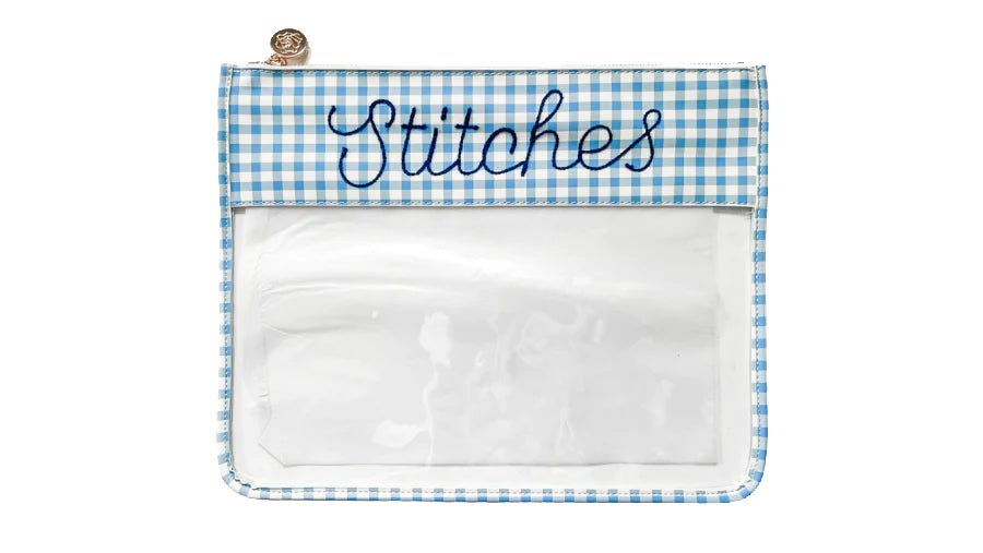 Large Print Zip Pouch - Gingham - The Flying Needles