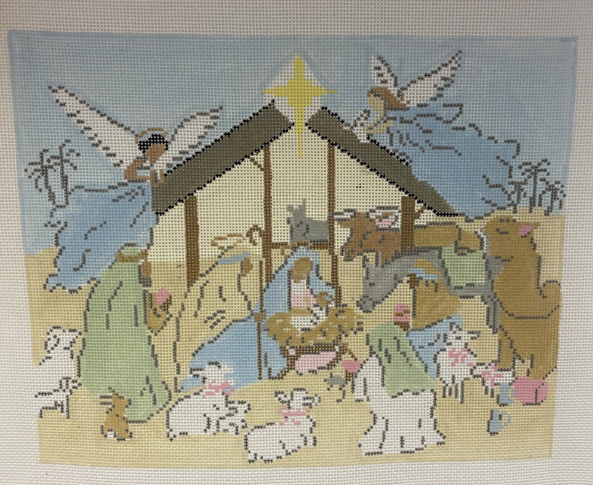 Jan's class stitching with Straw Silk thread.  Needlepoint patterns,  Needlepoint designs, Needlepoint stitches