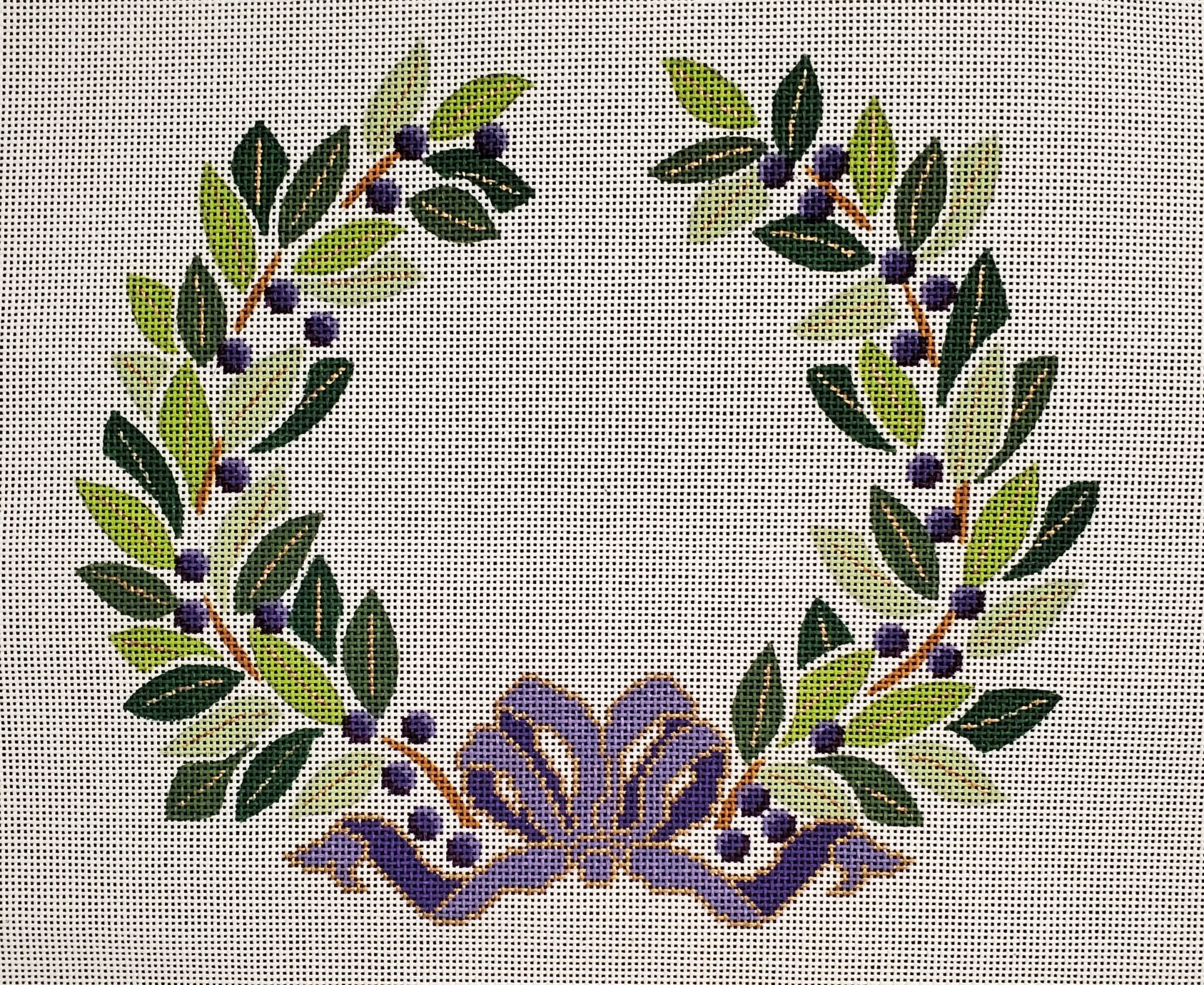 Olive Wreath Lavender - The Flying Needles