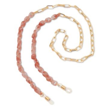 Peepers Colorblock Link Chain - Rose Quartz - The Flying Needles