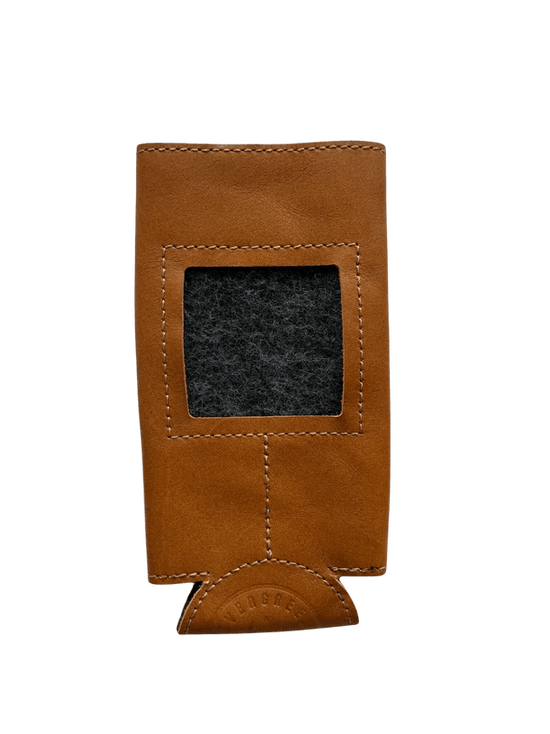 Self-Finishing Leather Can Cozy, Slim 12 oz can - The Flying Needles