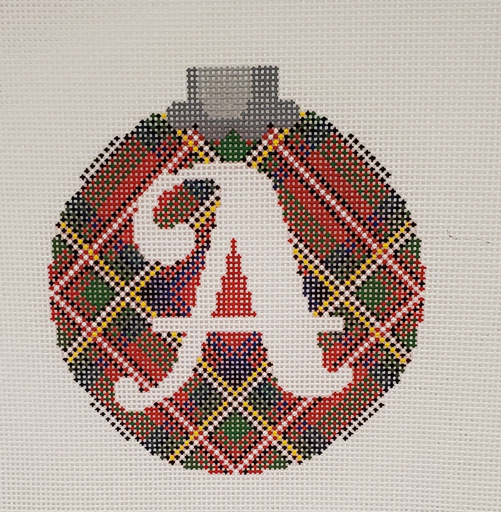 Tartan Initial Ornament - A - The Flying Needles