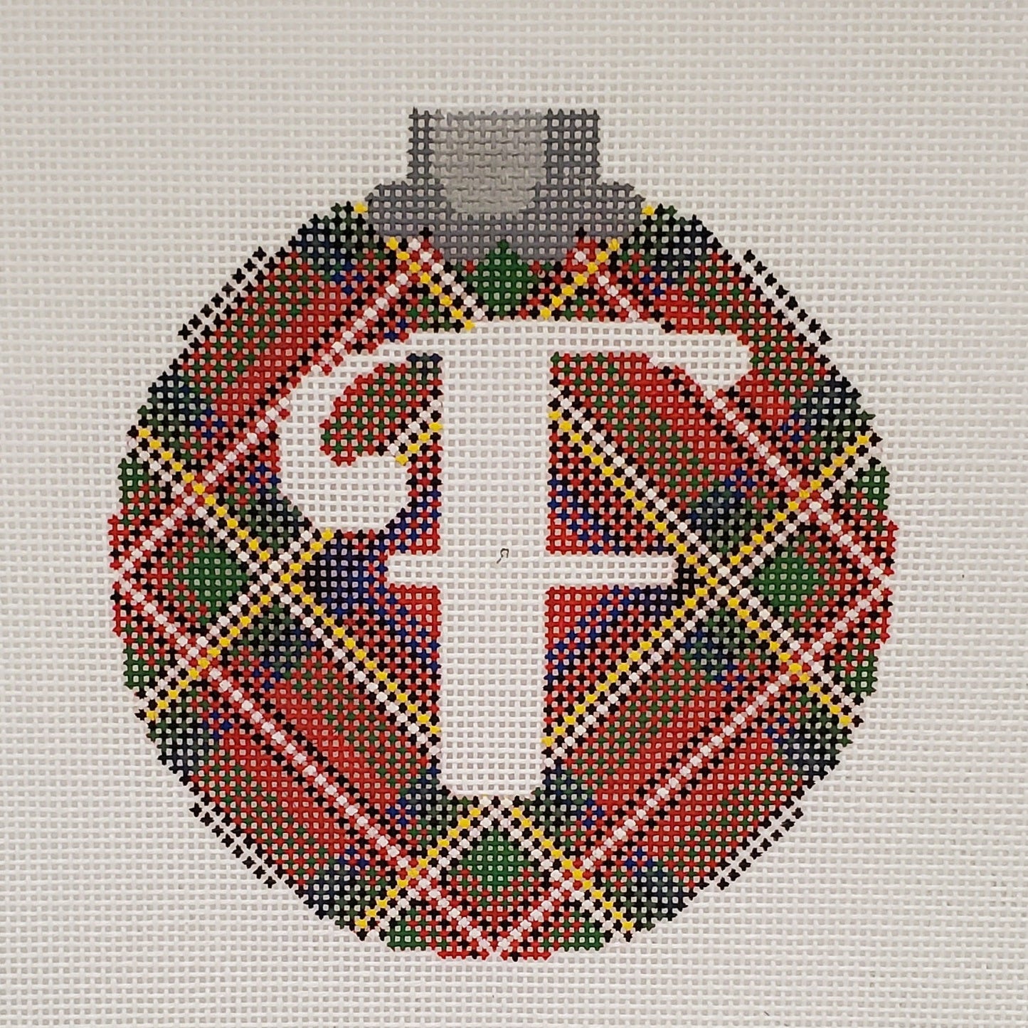 Load image into Gallery viewer, Tartan Initial Ornament - F - The Flying Needles
