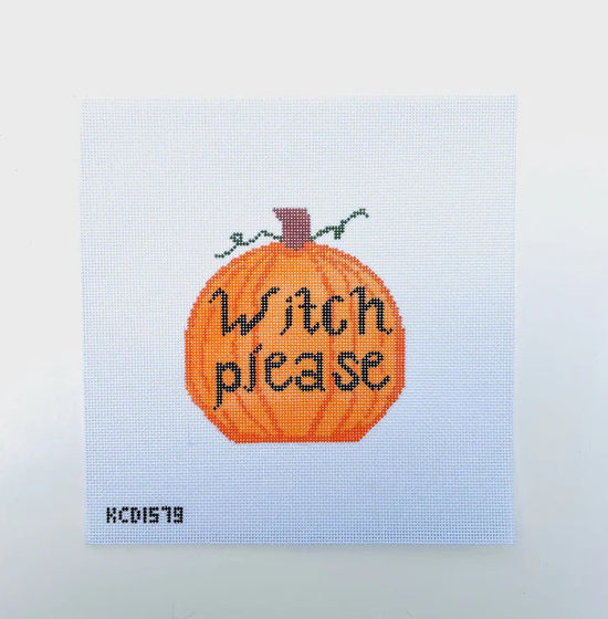Witch Please Pumpkin Canvas - The Flying Needles